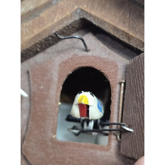 Cuckoo Clock German Black Coehler Forest made Vintage- NOT WORKING FOR PARTS - Picture 12 of 16